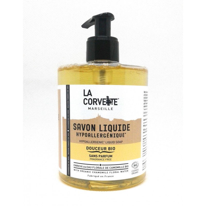 Savon liquide HYPOALLERGENIQUE BIO et sans PARFUM